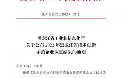 6731顶级游戏成功入选2022年黑龙江省技术创新示范企业